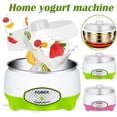 thumbnail image 2 of Pequeña máquina de yogur, Mini máquina automática de yogur, regalos para hombres y mujeres, ahorro de energía, herramientas de yogur DIY para el hogar Revestimiento de acero verde, 2 of 7