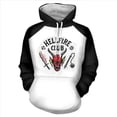 thumbnail image 4 of Sudadera con capucha holgada con estampado digital 3D de Stranger Things 4 para hombre y mujer, serie Hawkins Club, varios colores y tallas., 4 of 5