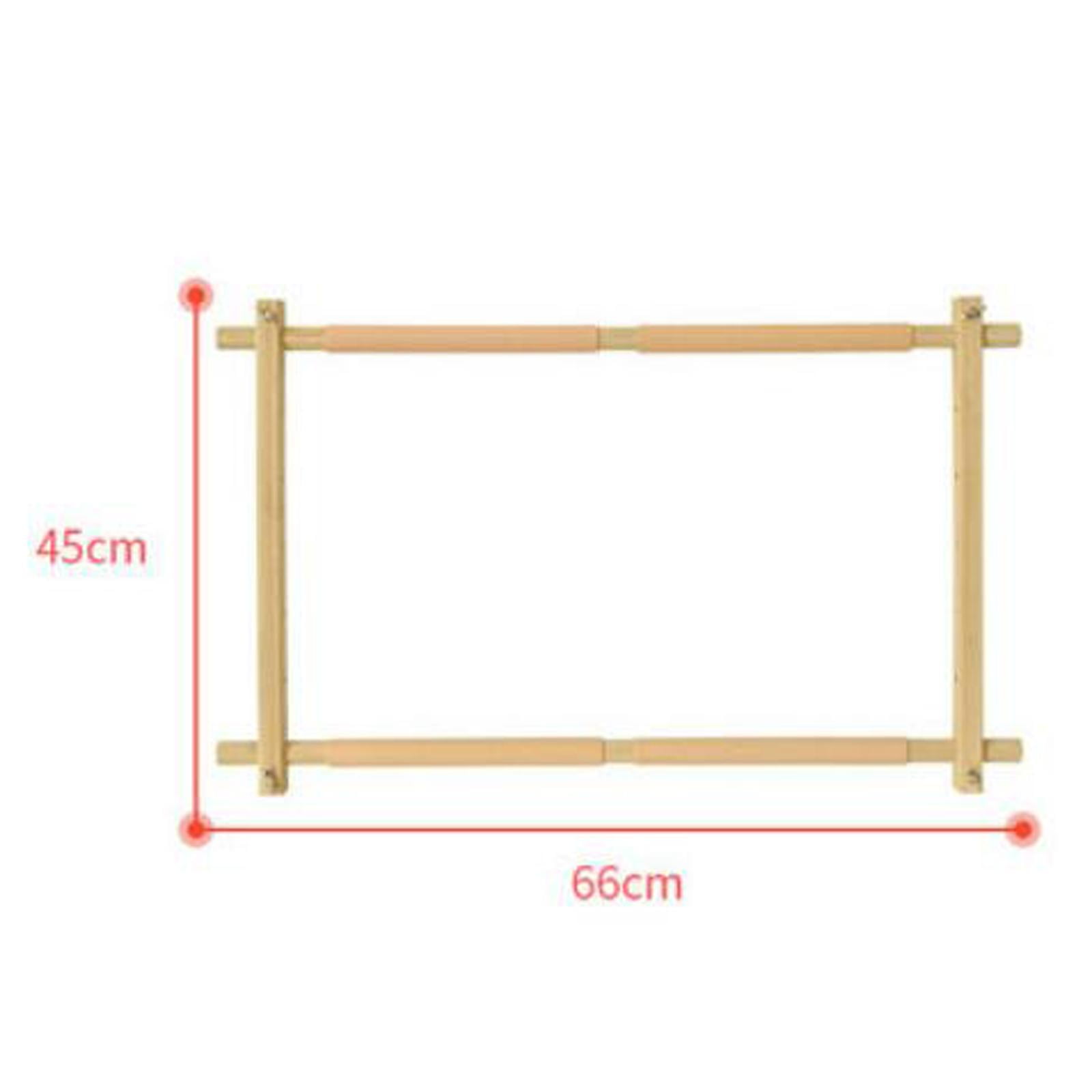 Household Embroidery Frame Stitch Rectangle Adjustable Durable Stitch Display Quilting Bamboo Embroidery Hoop for Handy Sewing