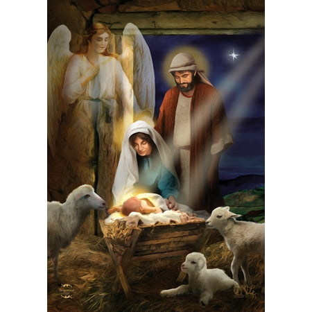 Holy Nativity Christmas Garden Flag Religious Jesus 12.5" x 18" Briarwood Lane