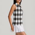 thumbnail image 4 of Sleeveless Golf Shirts for Women Tank Top Collared Zip, Athletic Quick Dry Polo Shirt for Golf and Tennis Black L, 4 of 6