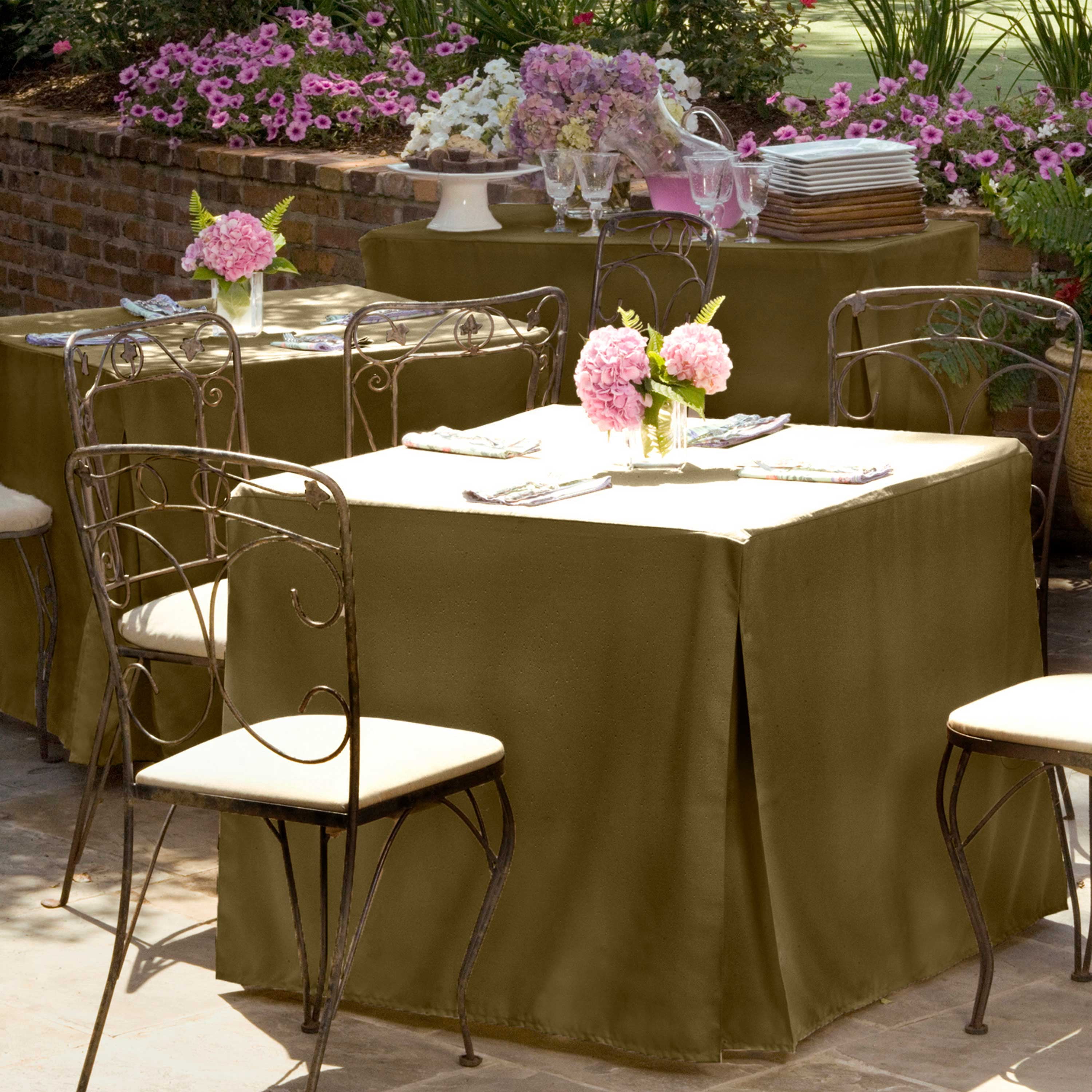 Tablevogue 34" x 34" Fitted Tablecoth Cover, Multiple Colors and Sizes Available