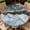 Blue Gold Swirl, variant on ARTSLION Round Outdoor Tablecloth For Up To 36in With Umbrella Hole & Zipper Waterproof Elastic Edge Fitted Table Cover Big Sunflower For Patio Picnic Party, White Wood Planks