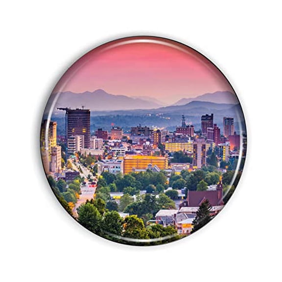 Asheville North Carolina Magnet Strong And Flexible Asheville North Carolina Refrigerator Magnet 1.1 Inch Epoxy Dome