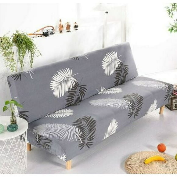 Armless Clic Clack Cover Elastic Stretch Sofa Cover Sofa Bed Cover Armless Sofa Cover, Ribbed Pattern