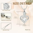 thumbnail image 2 of Rose Flower Urn Necklace for Ashes with Birthstone Stainless Steel Cremation Jewelry for Ashes Heart Keepsake Memorial Locket Jewelry, 2 of 7