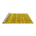thumbnail image 2 of Ahgly Company Machine Washable Indoor Rectangle Abstract Yellow Modern Area Rugs, 2' x 4', 2 of 4