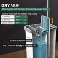 thumbnail image 3 of Hands Free Flat Floor Mop and Bucket with Wringer Set, 3 Washable Microfiber Mops, Wet and Dry Use, Floor Cleaning System, 3 of 8