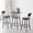 Round Brown, variant on 63" Bar Table Set with 3 PU Upholstered Stools, Industrial Kitchen Breakfast Table, Perfect for Game Night, Watch Party & Hosting Guests, Rustic Brown