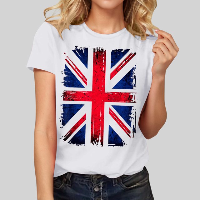 UANWENN Été Femmes Manches Courtes Col Rond Imprimé Floral Haut T-Shirts Chemises Décontractées Tee Blouse Chemises pour Femmes Hauts d'Été Décontractés Femmes Tee Col Roulé Décontracté sous-Vêtement Femme Chemise Espace Longue