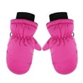 thumbnail image 2 of CAICJ98 Kids Ski Snow Mittens Gloves Toddler Snowboard Winter Warm Cold Weather Gloves for Boys Girls 3-8 Years,Hot Pink, 2 of 4