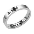 thumbnail image 3 of Anillo BeKind de acero de titanio para mujer, joyería europea y americana, joyería para parejas, nicho para hombre, Navidad, 3 of 6