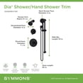 thumbnail image 5 of Symmons 3595BSTN15TRM Dia Hydromersion Pressure Balanced Shower System - Nickel, 5 of 7