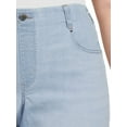 thumbnail image 4 of Time and Tru Women's Pull-On Denim Shorts, 5" Inseam, Sizes XS-XXL, 4 of 5