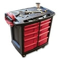 thumbnail image 5 of Rubbermaid Commercial FG773488BLA Five-Drawer 32.63 in. x 19.9 in. x 33.5 in. Mobile Workcenter - Black/Red, 5 of 7