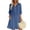Blue, variant on Womens Easter Dress House Dress Boho Embroidered Tunic Dress V Neck 3/4 Sleeve Casual Loose Mini Dress for Summer Beach Green S