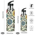 thumbnail image 2 of Yayeee 20oz Insulated Water Bottle Double Wall Stainless Steel with Flip Straw Lid, Vibrant Floral, 2 of 7