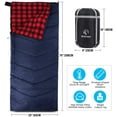 thumbnail image 4 of REDCAMP Cotton Flannel Sleeping Bags for Camping, 3-Season Warm and Comfortable Adult Sleeping Bag, Envelope with 2lbs Filling, 4 of 7