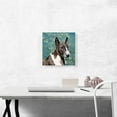 thumbnail image 2 of ARTCANVAS Bull Terrier Dog Breed Teal White Flowers Canvas Art Print - Size: 12" x 12" (0.75" Deep), 2 of 9