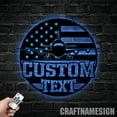 thumbnail image 3 of Craftnamesign Custom Airplane US Flag Metal Wall Art LED Light, Custom Pilot Name Sign, 3 of 5