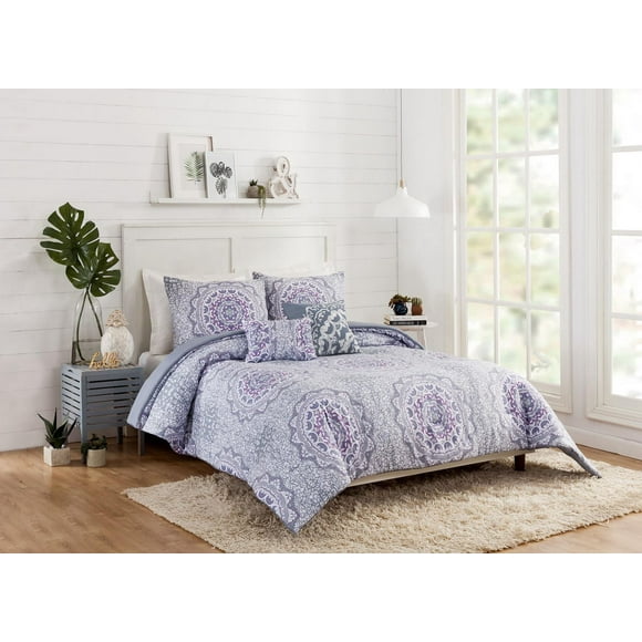 JS MERIDA MEDALLION 5PC COMFORTER SET DQ