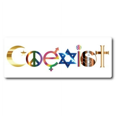 Magnet Me Up "Coexist" Vinyl Automotive Magnet Decal, 3x8 Inches