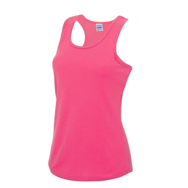 Just Cool- Camiseta de tirantes ajustada para mujer (Rosa chicle)