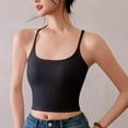 thumbnail image 5 of lmcalzta Womens Summer Tank Tops Ribbed Knit Spaghetti Strap Camisole with Padded Worout Gym Athletic Tshirts, 5 of 7