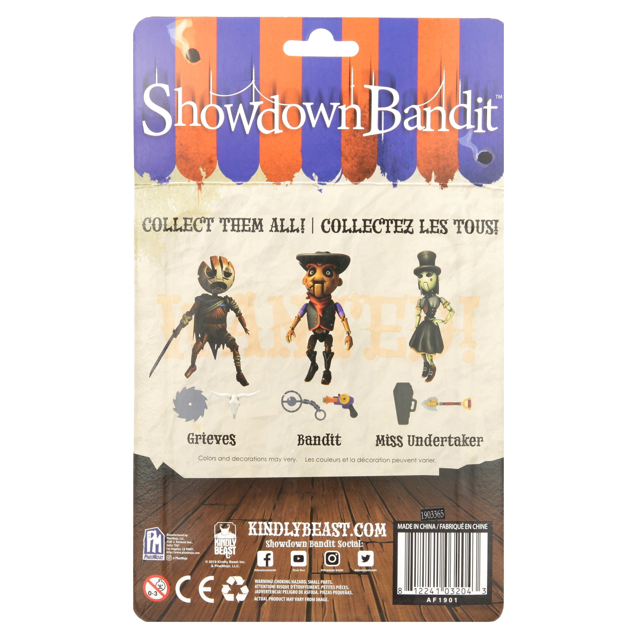 Showdown Bandit Characters - Bandit, Grieves 8-Inch Plush NWT