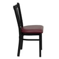 thumbnail image 6 of Flash Furniture 2 Pack HERCULES Series Black Vertical Back Metal Restaurant Chair - Burgundy Vinyl Seat, 6 of 9