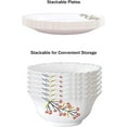 thumbnail image 5 of Larah 19 Pieces Gourmet Dinnerware Set For 6, Chip Resistant, Tempered Opal Glass, White Dinner Plates and Bowls Set, Stain Resistant, Dishwasher & Microwave Safe Dinner Set, Giftware, Service For 6, 5 of 5