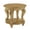 Antique Natural | End Table, variant on GZXS 2-Tier Round End Table with Shelf, 22" Dia Classic Accent Side Table with Curved Legs, Antique Natural Finish, for Living Room or Small Space