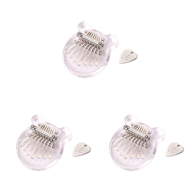 Eigraketly 8 Key Kalimba with Metal Pick Instrument Exquisite Musical Acrylic Piano Lovely Pendant for Beginner Adult Accessories Type1 NO1 Eigraketly CBP493608