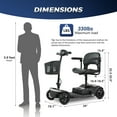 thumbnail image 2 of 4-Wheel Foldable Mobility Scooter, SYNGAR 12V/12AH All-terrain Electric Scooter with Updated Removable Battery, Easy Assembly, Ideal for Seniors & Adults, Black, 2 of 11