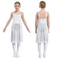thumbnail image 3 of Oyolan Robe de Danse Ballet Sans Manches en Maille Transparente pour Filles, Blanc 6, 3 of 7