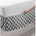 thumbnail image 2 of Geometric Bed Skirt, Contemporary Abstract Forms with Inner Diamond Shapes, Elastic Bedskirt Dust Ruffle Wrap Around for Bedding Decor, 4 Sizes, Pale Grey Charcoal Grey, by Ambesonne, 2 of 2