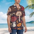 thumbnail image 2 of Lsque Forest Wild Mushroom pattern Hawaiian Shirt for Men, Unisex Summer Beach Casual Short Sleeve Button Down Shirts-XX-Large, 2 of 9