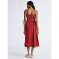 thumbnail image 3 of Free Assembly Women's and Women's Plus Sweetheart Belted Cotton Utility Midi Dress, Sizes XS-4X, 3 of 5