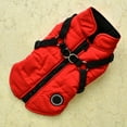 thumbnail image 3 of Pet Printed Cold Weather Coat Harness Pet Winter Warm 2 In 1 Outfit Padded Jacket For Small Puppy Dogs, 3 of 14
