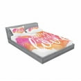 thumbnail image 3 of Saying Bedding Set with Sheet & Covers, All You Need is Love Words in Colorful Watercolor Splash Background Art Print, Printed Bedroom Decor 2 Shams, 4 Sizes, Red Fuchsia, by Ambesonne, 3 of 3