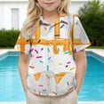 thumbnail image 5 of Guluxicc Button Up Shirts for Kids Boys Short Sleeve Geometric Print Casual Summer Turndown Collar Tops with Pockets, 5 of 8