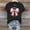 Black, variant on FDGIU Women's Valentine's Day Short Sleeve Shirt - Cute Heart Print Crew Neck Soft Casual Summer Top