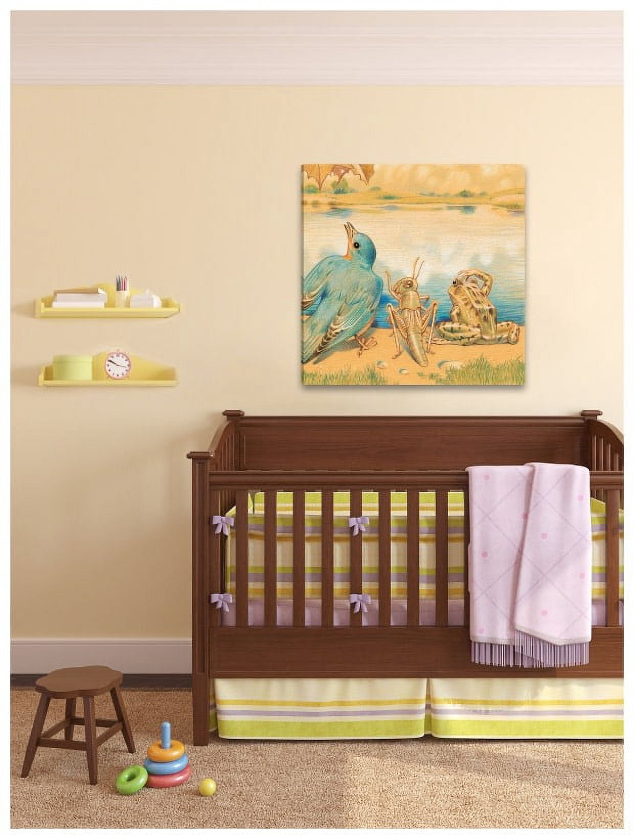 Marmont Hill "Bird, Cricket and Frog" by Curtis Painting Print on Canvas