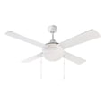 thumbnail image 1 of Ventilador de techo 48", 2 luces E27 40W, acabado blanco, 4 aspas, 3 velocidades, 1 of 7