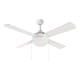 thumbnail image 1 of Ventilador de techo 48", 2 luces E27 40W, acabado blanco, 4 aspas, 3 velocidades, 1 of 7