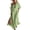 Green, variant on Women's Cotton Linen Maxi Dress Striped One Shoulder Flowy Bohemian Casual Dress with Pockets for Beach Vacation, Summer