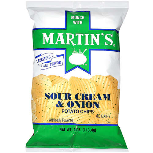 Martin's Sour Cream & Onion Potato Chips, 4 Oz. - Walmart.com - Walmart.com