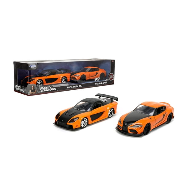 Fast & Furious 1:32 Han'S Mazda Rx-7 y Toyota Gr Supra Die-Cast Car Twin Pack juguetes para niños y adultos