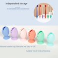 thumbnail image 2 of Portacepillos de dientes de silicona con forma de pez pequeño, bolsa de almacenamiento de cepillos de dientes, almacenamiento para baño e inodoro, ventosa, juego de artículos de tocador montado en la, 2 of 3