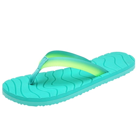 

adviicd Water Shoes For Women Womens Sandals Fashion Women Beach Slip On Soft Sole Casual Open Toe Non Slip Flat Breathable Flip Flop Slippers Shoes Sandals Green 6.5
